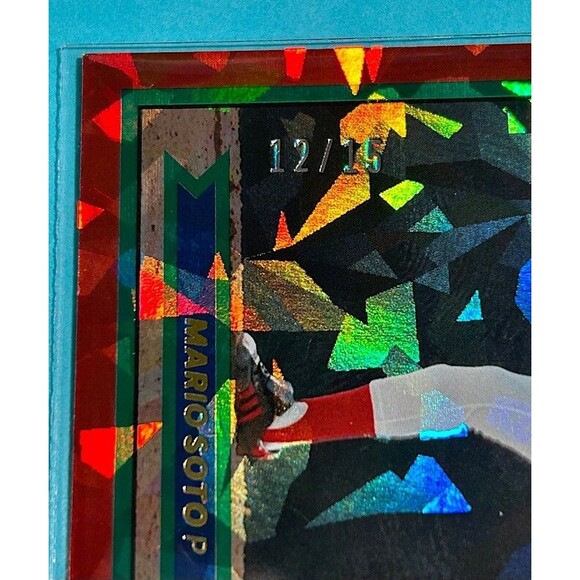 2024 Donruss AllStar REDS Mario SOTO #2 Red Cracked Ice Parallel # 12/15 - Picture 2 of 3